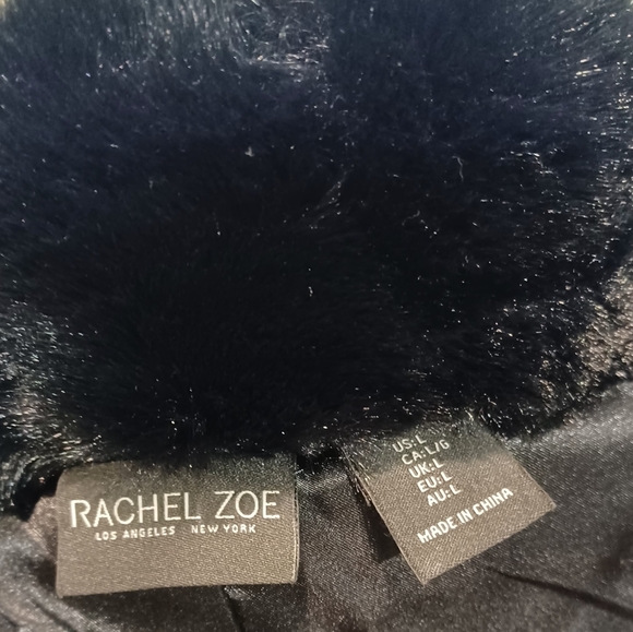 Pre-Owned Rachel Zoe Fully Lined Faux Fur Vest Black sz L - Picture 4 of 8